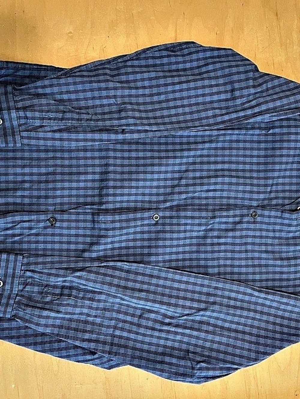 Banana Republic Plaid Button Down in Blue Size M